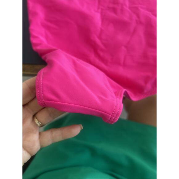 Girls One Piece Swimsuit with Skirt One Shoulder Ruffle Bathing Suit Size 14 - Picture 12 of 14